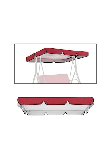 Suntek Veranda Havuz Kenarı Için Yedek Salıncak Kırmızı