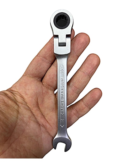 10mm Mafsallı Cırcır Kombine Anahtar