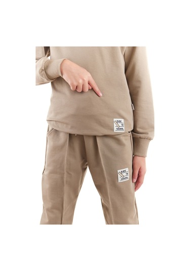 Ahengim Kız Çocuk Back To School Pamuklu Trend Eşofman Takımı Ak2529 Haki