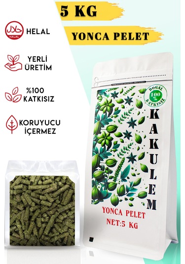 Kakulem Sertifikalı Tavşan Hamster Kemirgen Yonca Pelet Yem 5 Kg