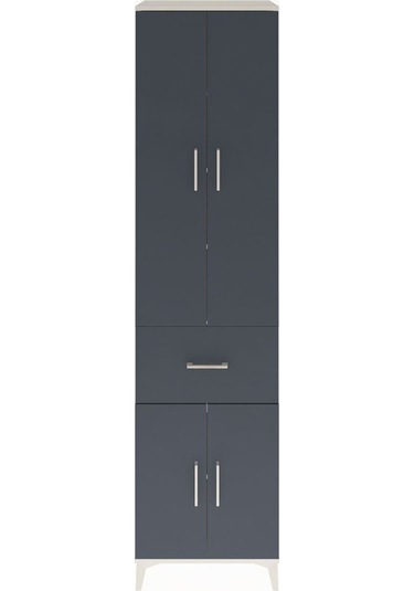 Hyperion Dolap 5 Raflı Tek Çekmeceli 4 Kapaklı 60x44x243 Aytaşı-antrasit Aytası