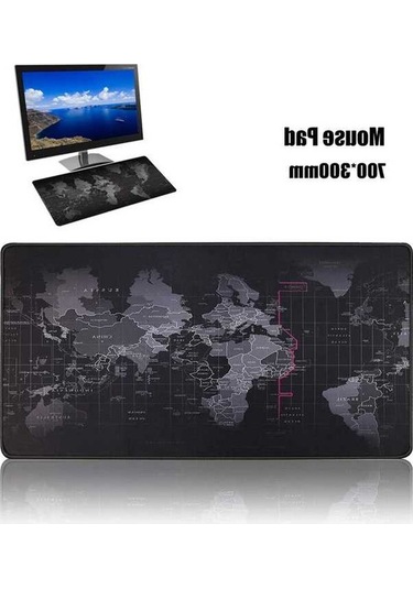 Pazly 70x30cm Büyük Boy Yumuşak Mouse Pad Masa Matı Pc Dizüstü İçin Siyah
