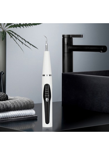 Skycity Siyah Ultrasonik Diş Temizleyici - Taş Ve Plak Kaldırıcı, Portatif İki Fonksiyonlu Diş Ağız Bakımı Aleti