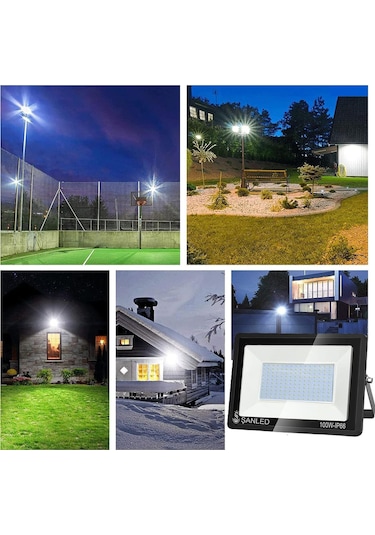 Şanled 100w 9000 Lümen 6500k Beyaz Işık Smd Led Projektör 10'lu