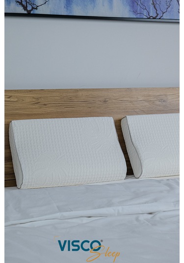Visco Yastık Aylona Ortopedik Yastık Viskon Kılıflı 55x35x11-7 Cm