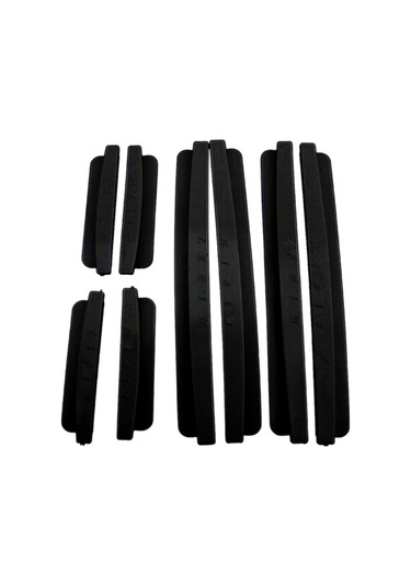 Siyah Araba Otomobil Parçaları Koruma Tampon Kapak Koruyucu Kapı Kalıplama Trim Şerit Kenar 8 Adet Oto Evrensel