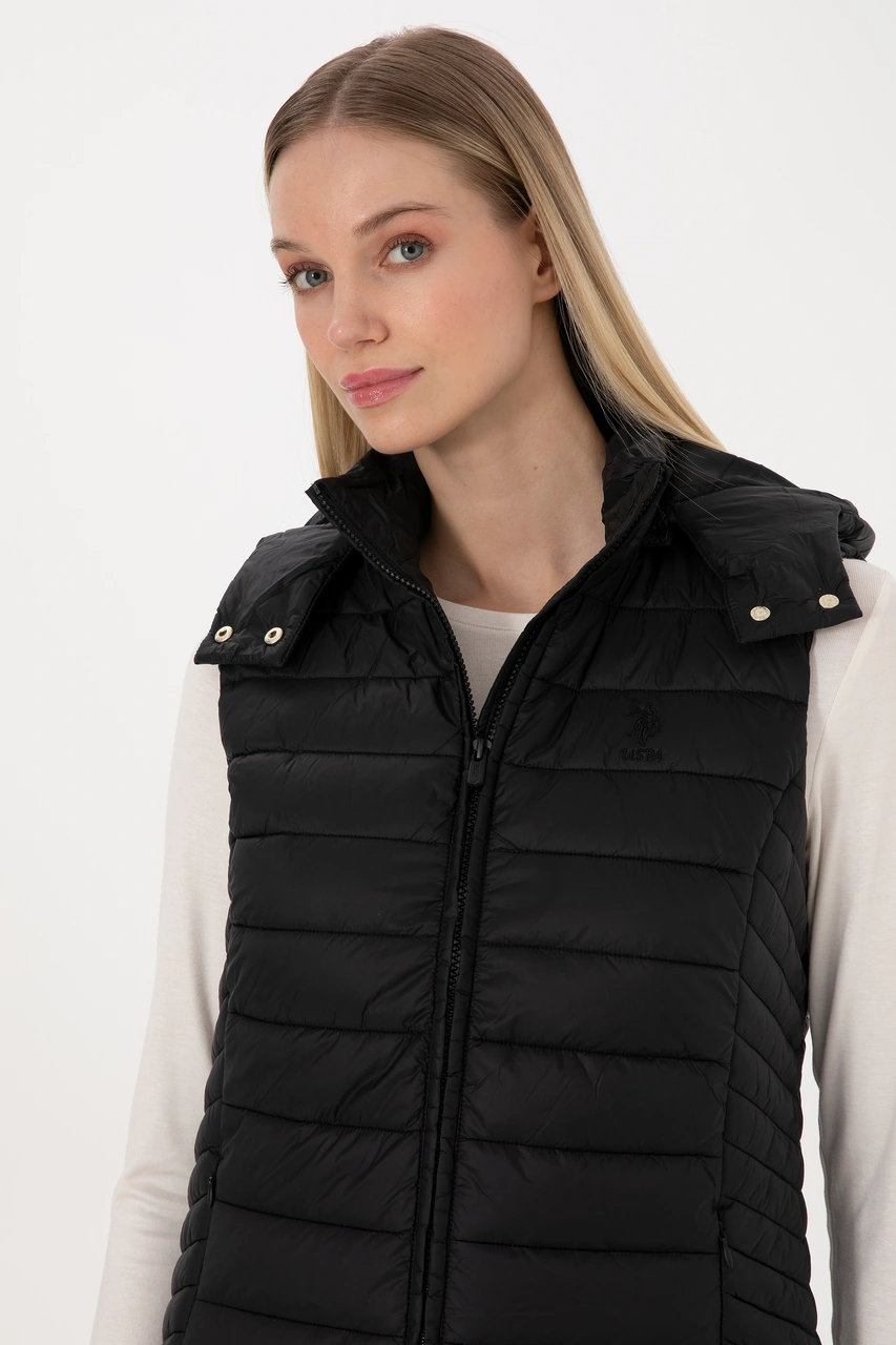 U.s. Polo Assn. Kadın Siyah Yelek Dokuma 50307992-vr046 Siyah