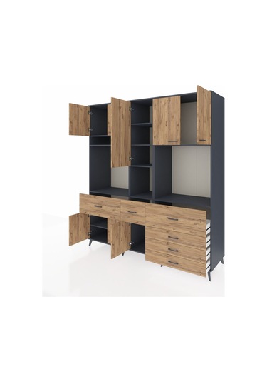 Kronos Dolap 10 Raflı 6 Çekmeceli 8 Kapaklı 220x59x243 Antrasit-çam/çam Atlas Çam/atlas Çam Kronos Dolap 10 Raflı 6 Çekmeceli 8 Kapaklı 220x59x243 Antrasit-çam/çam Atlas Çam/atlas Çam