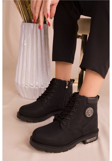 Konfores 1386 Unisex Anatomik Tabanlı Spor Bot - Nkt01386-siyah-3 Siyah