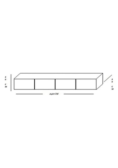 Joy Tv Ünitesi Tv Sehpası Alt Modül CEVİZ 240 Cm Mdf