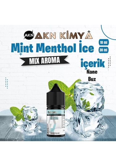 Akn Kimya Mint Menthol İce Mix Aroma Nane Buz Gıda Aroması 10 Ml