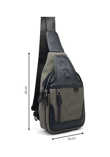 Erkek Antrasit Kanvas Çapraz Askılı Omuz Çantası Antrasit