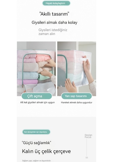 Relaxed Pvc Karikatür Saklama Kutusu Katlanabilir Kıyafet Dolabı Yorgan Bitirme Hareketli Bagna Kutusu Fermuarlı Saklama Kutusu-kahverengi Kahverengi