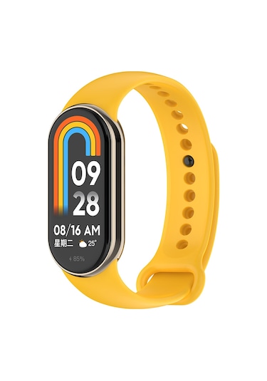 Ekılıf - Xiaomi Mi Band 8 Uyumlu - Kordon Klasik Kordon Silikon Strap Kayış - Siyah