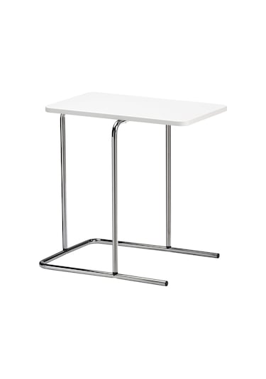 Metal Yan Sehpa, Beyaz Renk Meridyendukkan 50x30 Cm Koltuk Yanı Sehpa