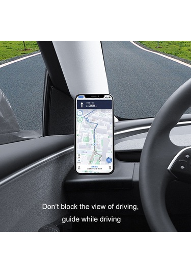 2024 Tesla Model 3 İçin Soldan Direksiyonlu Hava Çıkışlı Manyetik Araç Telefonu Tutucusu Pano Tabanı