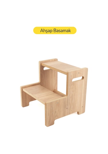 Ahşap Yükseltici Basamak Tabure Çok Renkli