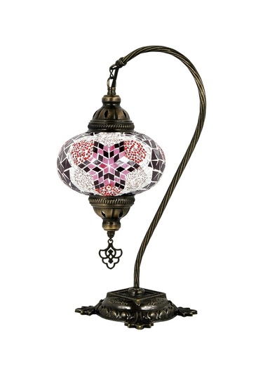 Osmanlı Mozaik Masa Üstü Dekoratif Lamba Gece Lambası Ev Hediyesi Çok Renkli