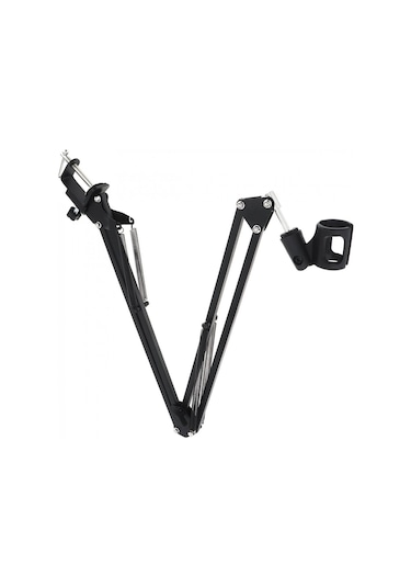 Jms Canlı Yayın Stüdyosu Konuşma Kaydı İçin Çok Fonksiyonlu Mikrofon Tutucu Braketi Ve Masa Klipsi