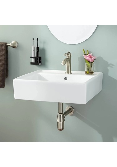 Liangmei Alüminyum Duvara Monte Elektrikli Diş Fırçası Tutucu 2 Adet Beyaz Gri