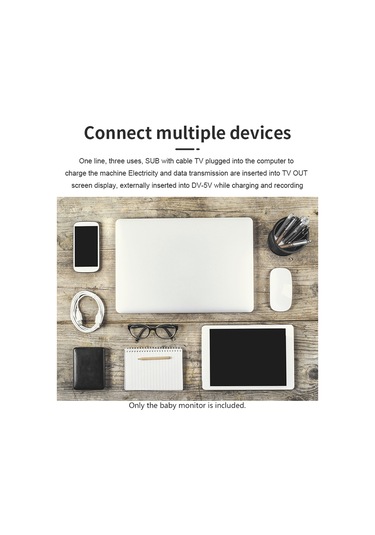 Vkemall Mini Bebek Monitörü Kamera Akıllı Kablosuz 1080p Yüksek