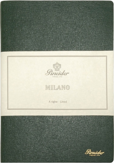 Pineider Defter Milano 14.5x21 Cm Yeşil Gold Cnr1s099107374 Yeşil
