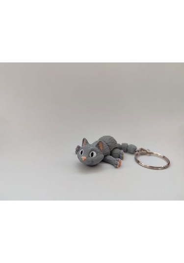 Sevimli Kedi Anahtarlık - 3d Baskı Özel Tasarım