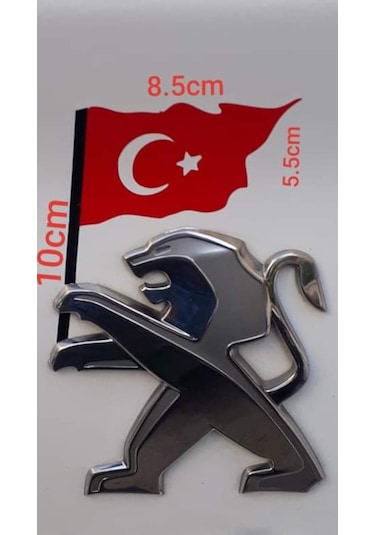 Türk Bayrağı Peugeot Logo Sticker