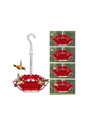 Pazly Türk Kuşu Yemliği, Uzun Tüp, Kırmızı/mavi, Kolay Doldurma, Kolay Temizleme