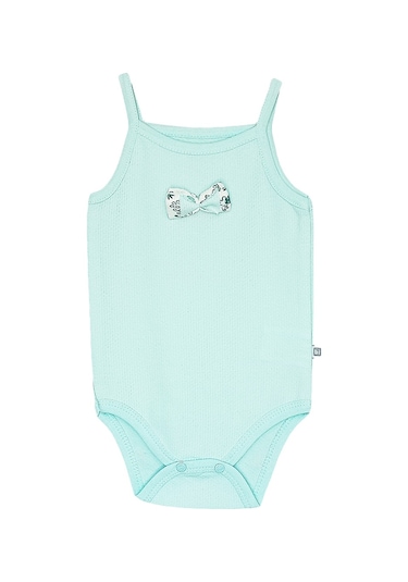 S-Mall Bibaby Green Flowers Bebek Badi - Mint Mint Yeşili