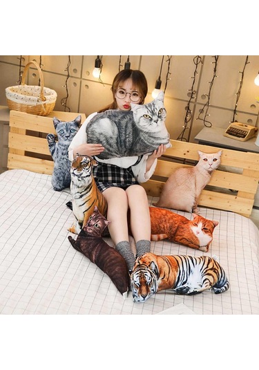 Suntek Kedi Şekilli Atma Yastık Yatak Odası Oturma Stil-c Stil C