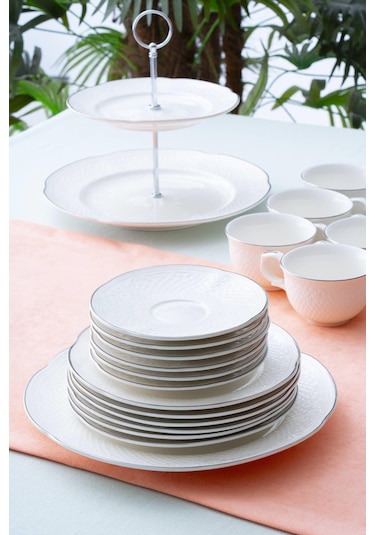 Acar Serenity 6 Kişilik 20 Parça Brunch Seti - Silver