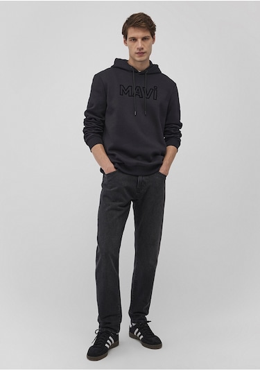 Mavi - Mavi Logo Baskılı Siyah Sweatshirt 0610941-900 Siyah