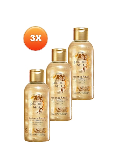 Avon Planet Spa Radiance Ritüel Dokunuş Altın Masaj Yağı 3 x 150 ML