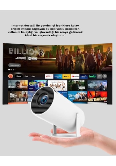 3d Oyun Destekli Kablosuz Ev Sinema Projeksiyon Cihazı