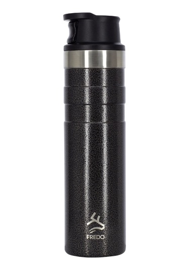 Fredo Comfort Therm 600ml Benekli Siyah Termos Benekli Siyah