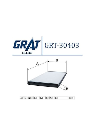 Grat 30403 Kabin Filtresi X5 E53 R.rover 3.0 Td6 Vogue E1943lc