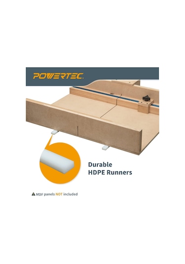 Powertec 71793 Hdpe Gönye Çubuğu 3/4" X 3/8" X 17" Çapraz Kesimli