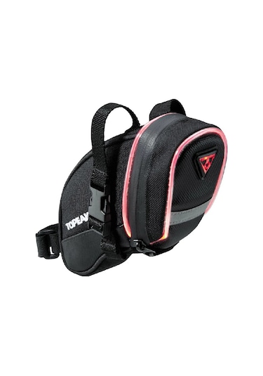 Topeak Aero Wedge İglow Medium Led Işıklı Sele Altı Çanta Siyah