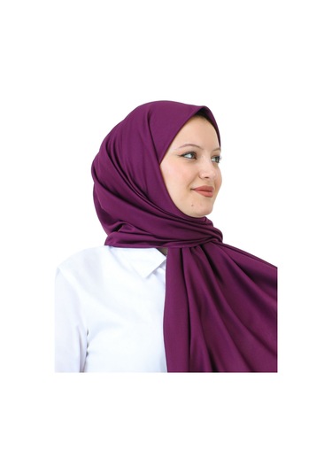Şal Zarif Başörtüsü Eşarp Tesettür Giyim Uzun Abiyelik Mor