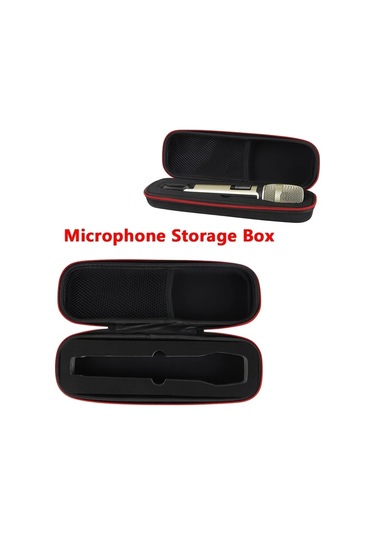 Sunshine011 Kablosuz Mikrofon İçin Sarsıntıya Dayanıklı Eva Mikrofon Saklama Kutusu Siyah Siyah