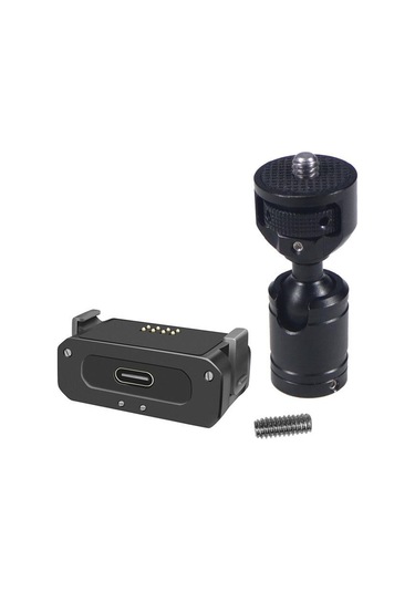 Djı Osmo Action 2 Kamera İçin 1/4 İnç Ve Arri Delikli Manyetik Şarj Tabanı, Özellik: Set C Siyah