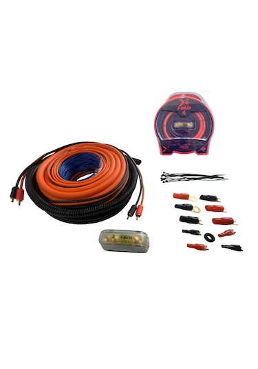 X-bass 4 Ga Profesyonel Seri Kalın Oto Amfi Kablo Seti Xb-4kit