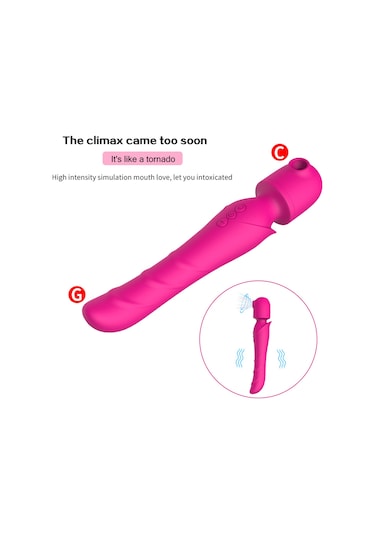 Ruicoo Kadınlar İçin 10 Modlu Titreşimli Masaj Aleti, Emme Ve Vurma Fonksiyonlu Silikon Vajinal Stimülatör Çok Renkli