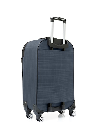 Oleets 8 Tekerli Su Geçirmez Ultra Kalite Kumaş Orta Boy Valiz Lacivert