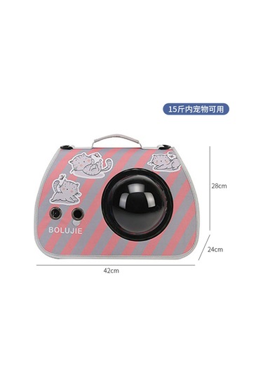 Kedi Nefes Alabilir Uzay Kabini El Çantası-b Pembe