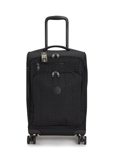 Kipling Kıplıng New Youri Spin S Küçük Boy Tekerlekli Valiz Siyah Sıgnature Emb Siyah