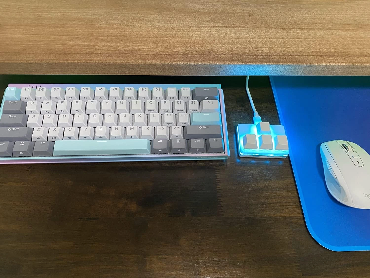 Lemestar Küçük Boy 4 Tuşlu Mekanik Klavye - Wasd Ve Ok Tuşları, Usb Kablolu Kırmızı Switch, Özelleştirilebilir Kısayollar Optik