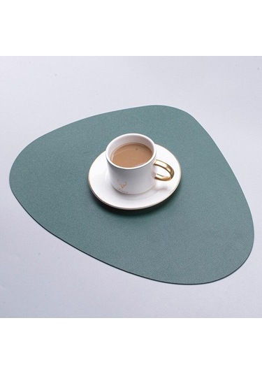 Yeşil 2/6 Adet Pu Deri Masa Mat Placemats Masa İçin Su Geçirmez Kaymaz Masa Peçetesi Yemekleri Sofra Takımı Mutfak Aksesuarları 2pcs Yeşil