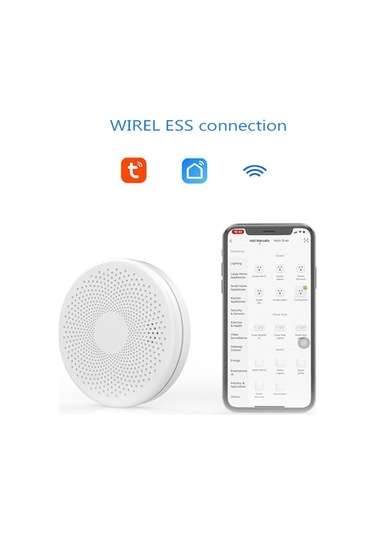 Funtree Tuya 2-in-1 Akıllı Duman/karbon Monoksit/co Gas Dedektörü, Ses Flaş Işık Alarm, 1 Adet 1 Adet